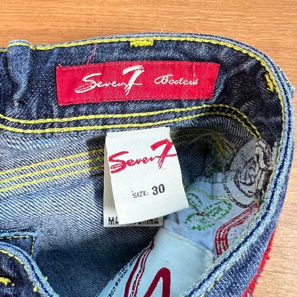 Seven for All Mankind Skinny Jeans with Embroidered Roses – Size 30 - Picture 8 of 8